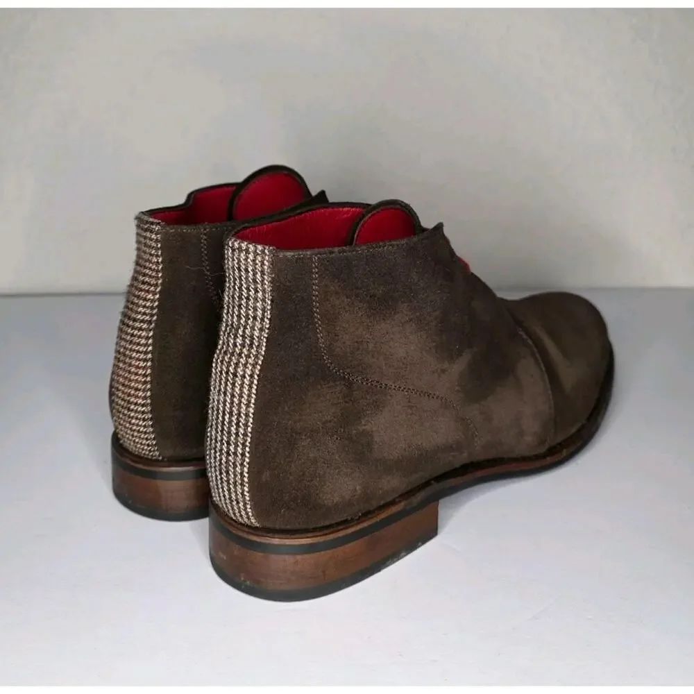 Rye 51 Men's Suede Chukka Boots Size 10 Goodyear Welt Rare Luxury Designer Shoes